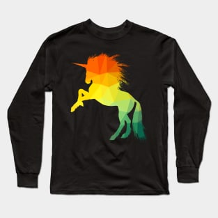 Silhouette of a cute unicorn Long Sleeve T-Shirt